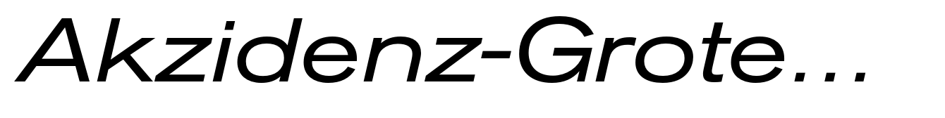 Akzidenz-Grotesk Extended Italic